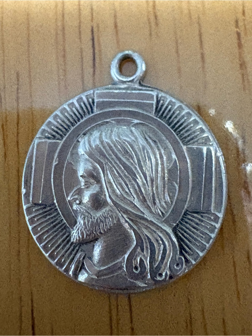 Religious Round Pendant - Sterling Silver